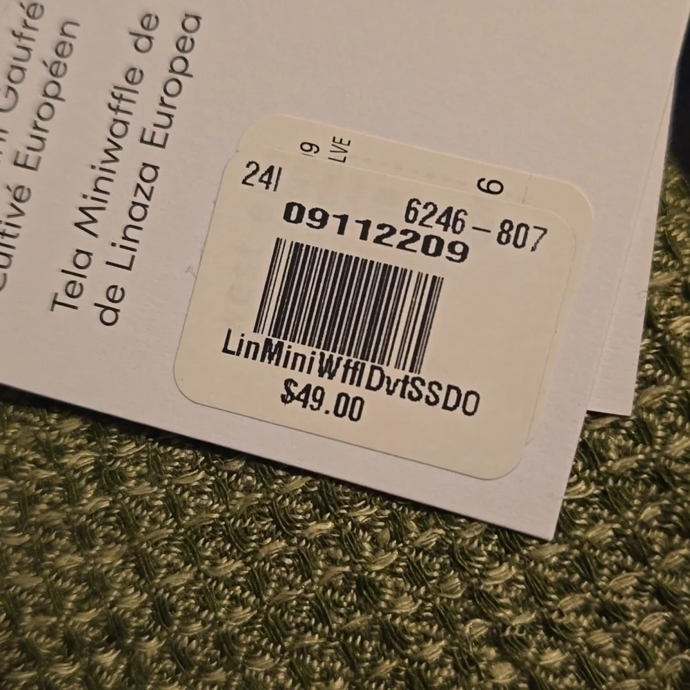 ❤️B2G1 FREE West Elm European Flax Linen Mini Waffle Sham, Olive Green, Standard